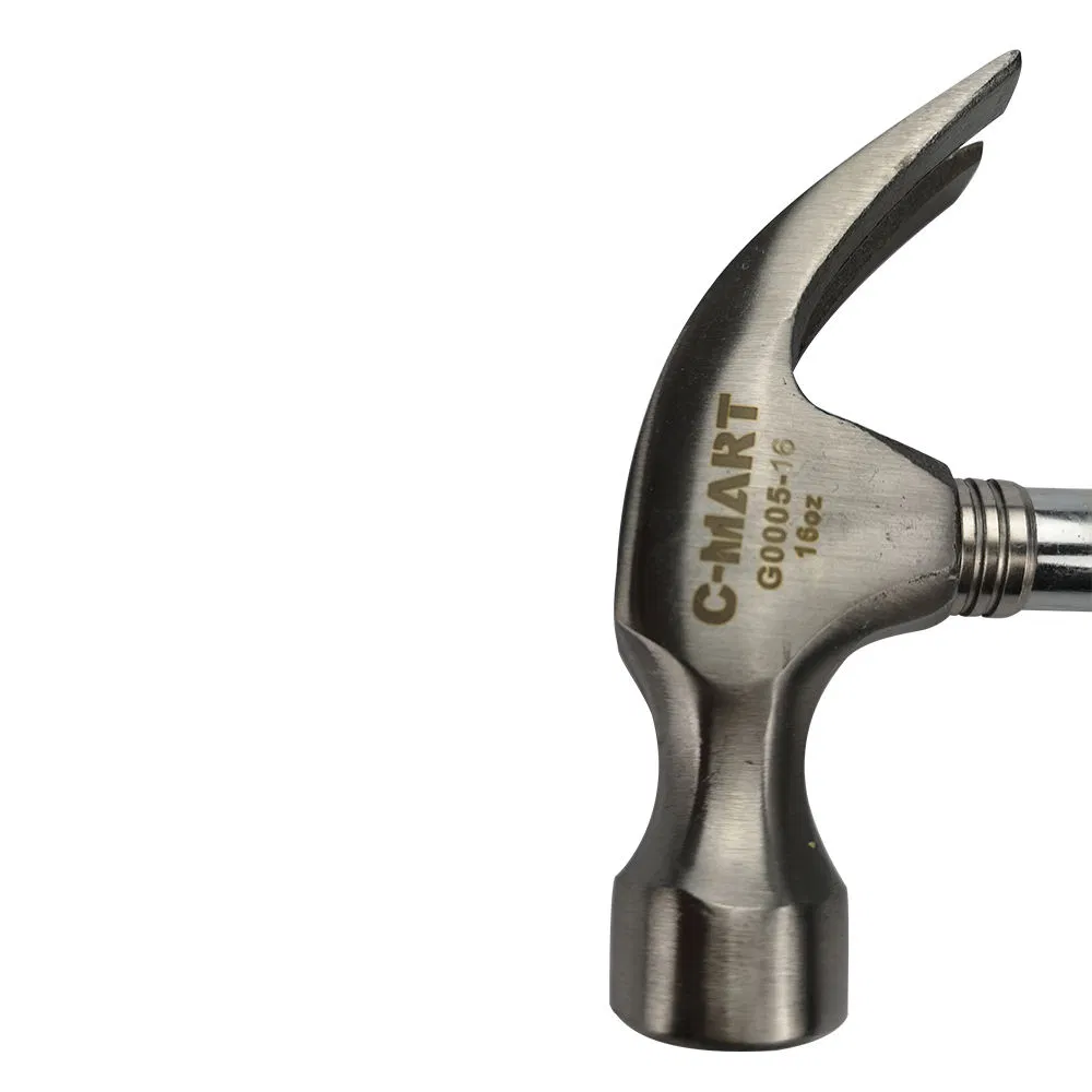 8 Oz Heavy Duty Carbon Steel Hand Tool Steelpipe Handle Claw Hammer