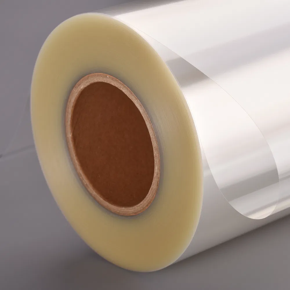 wholesale material de papel roll sticker Transparent BOPP label paper OEM