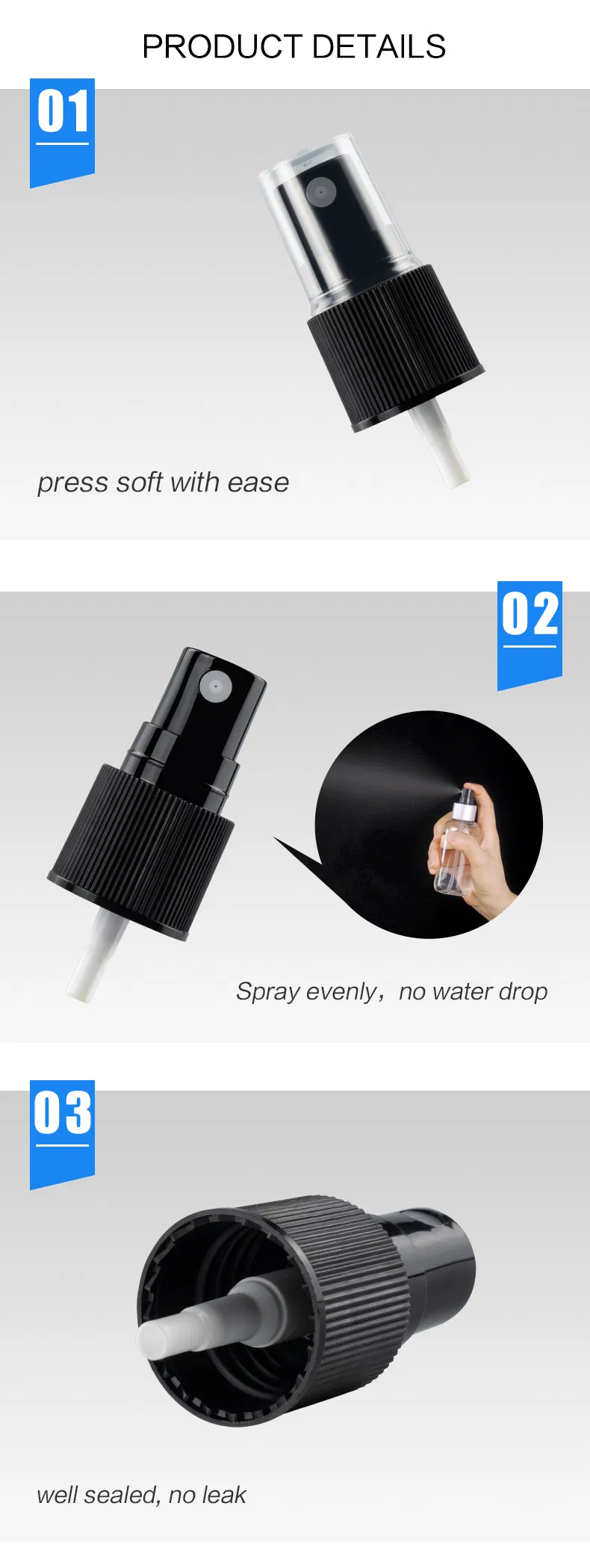 Small Customize Jm Standard Package China Pump Water Sprayer 20/410 24/410 28/410