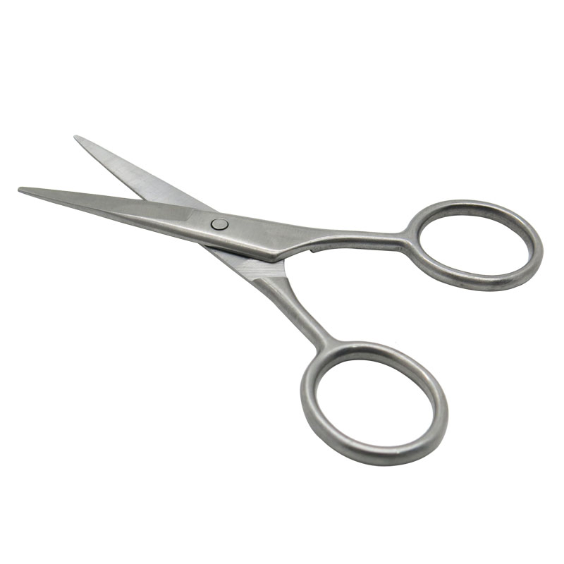 3.5mm Thickness 4inch S/S Beauty Eyebrow & Nose Hair Manicure Cuticle Nail Scissors Q