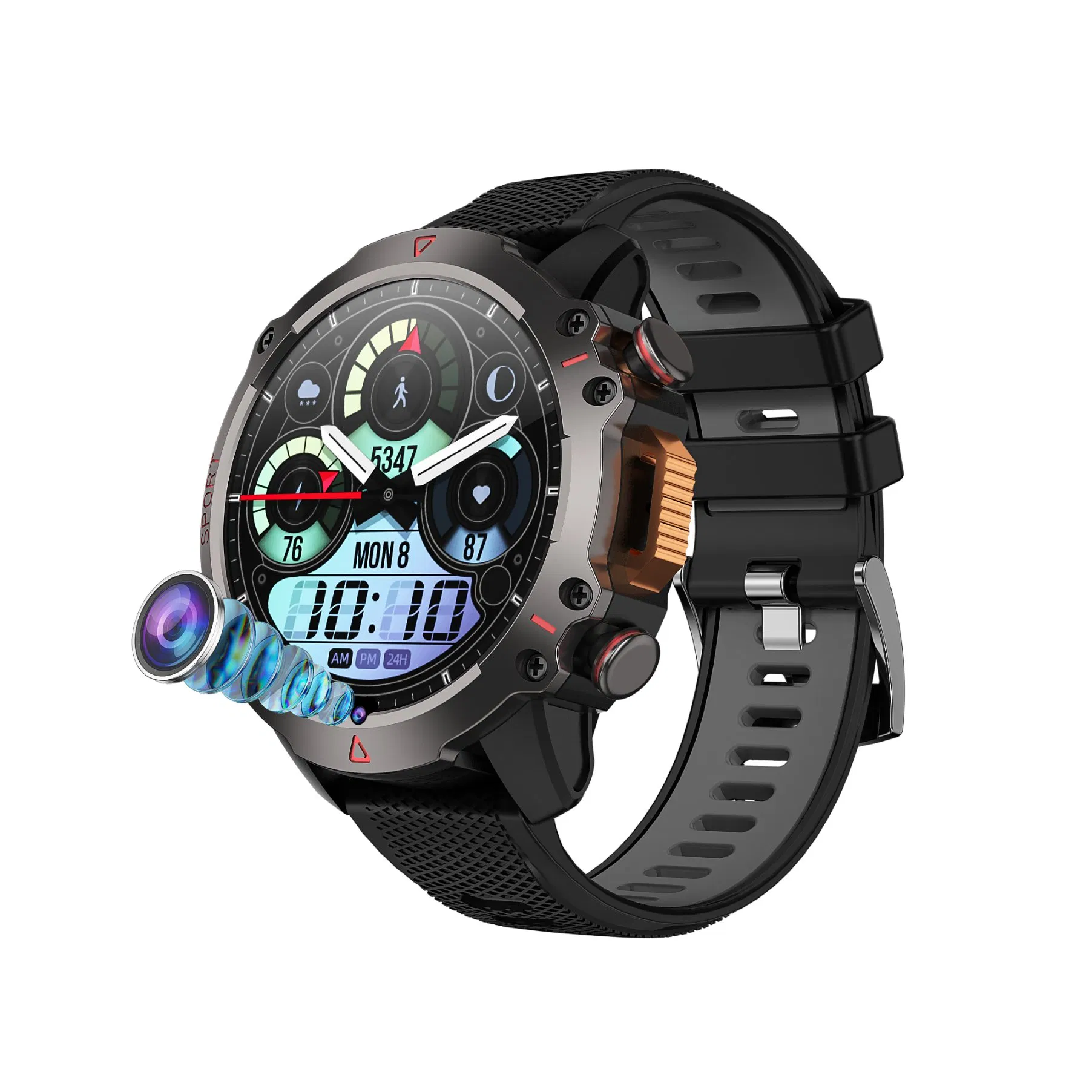 High Level Sk27 Smart Watch 1.58 HD Round Screen Sports Fitness Tracker Golden Business Men Sk 27 Sk27 Sk27 PRO Smartwatch