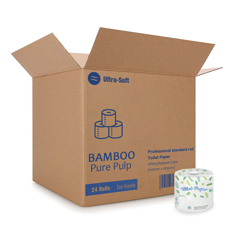 Cutomizable Wholesale Hygienic Bamboo Toilet Jumbo Roll Tissue Paper for Bathroom