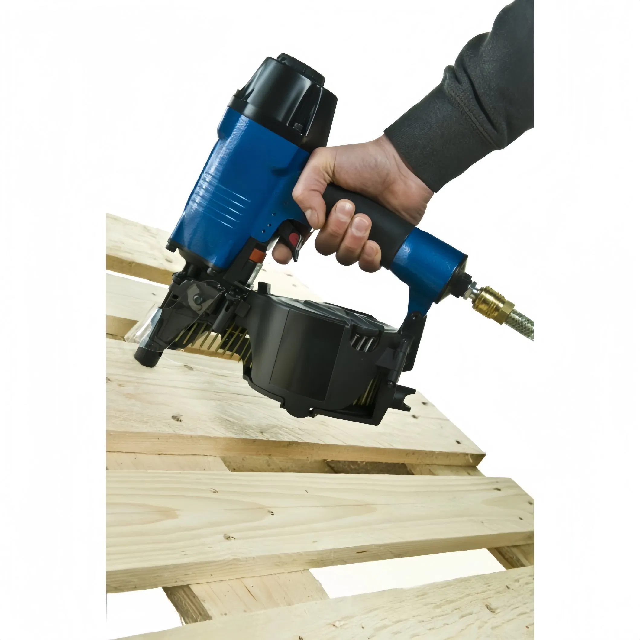 21V Cordless Brushless Lithium Battery Concrete Installation Steel Nail Gun Gas-Free with 2 Batteries Included