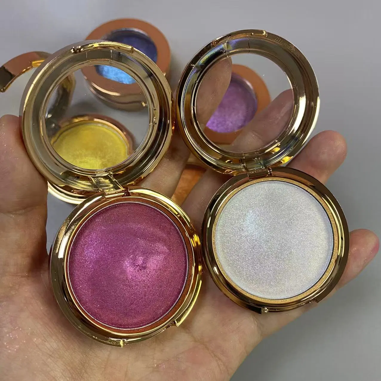 High Quality Diamond Highlighter Vegan Private Label Makeup Palette with Mineral Cream for Face & Body Bronzing