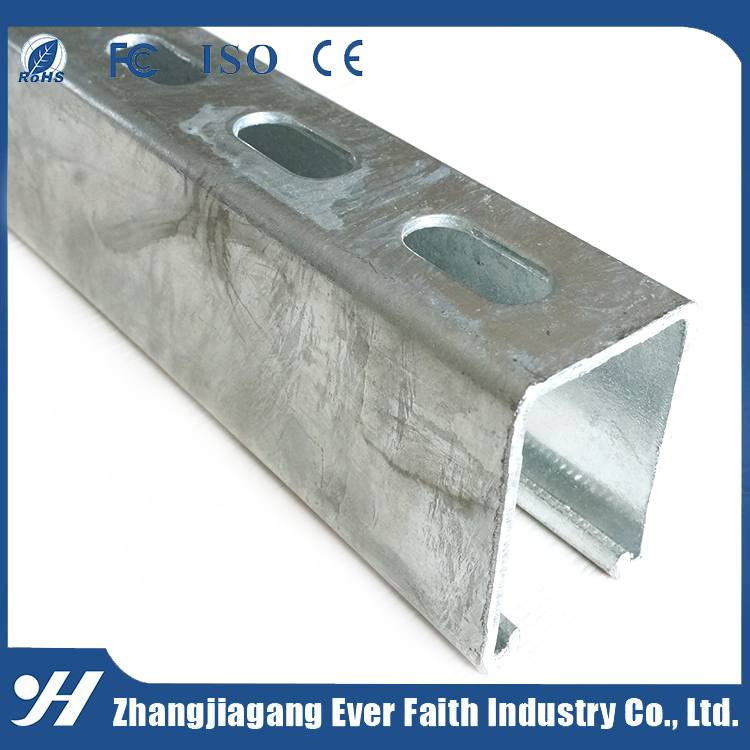 Galvanized C Shape Steel Profile Solid Strut Channel for Cable Support System
