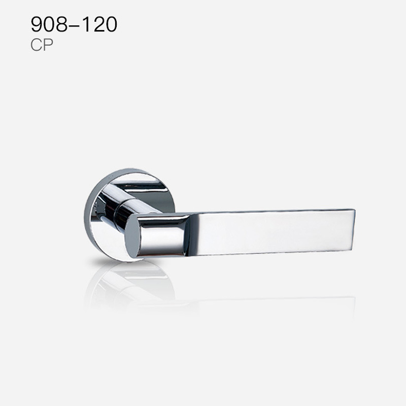 Chrome Plating Rosette Mortise Door Handle Lock