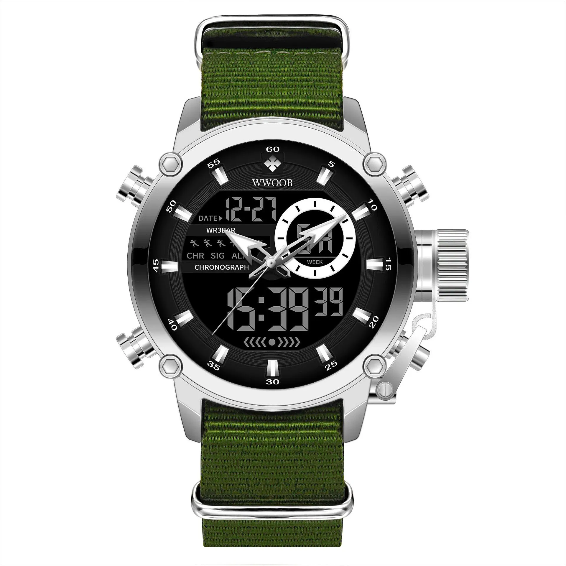 New Cross Border Men's Quartz Watch Nylon Strap Waterproof Sporty Fashion Watch