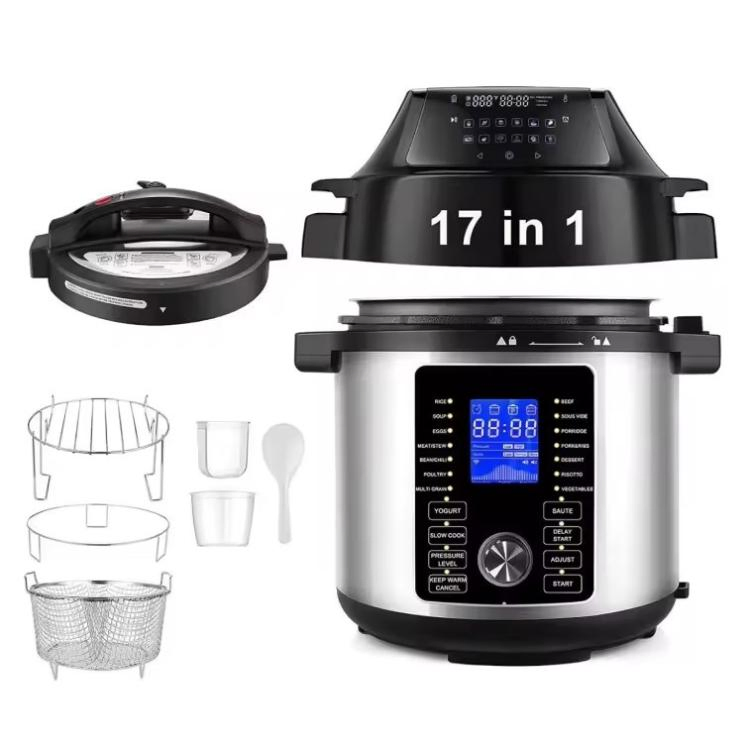 Kitchen Appliance 2-in-1 Pressure Cooker & Air Fryer Swap Pot Electric Cookers Smart