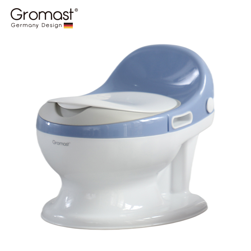 Simulated Toilet Pink Gray PP Plastic Toddler Kid Baby Training Potty with PU Seat