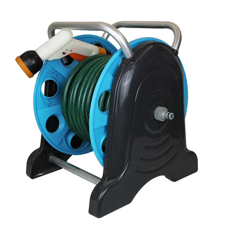 Lightweight Portable PP-Plastic Garden Water Hose Reel Cart Trolley for Home Use