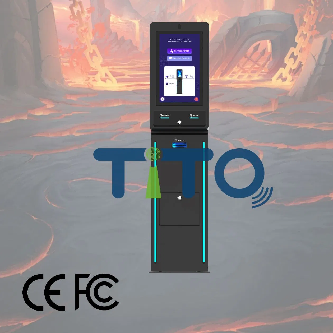 Self Service Kiosk for Gaming: Bill Acceptor, Card Reader & Ticket Redemption Terminal for Arcades