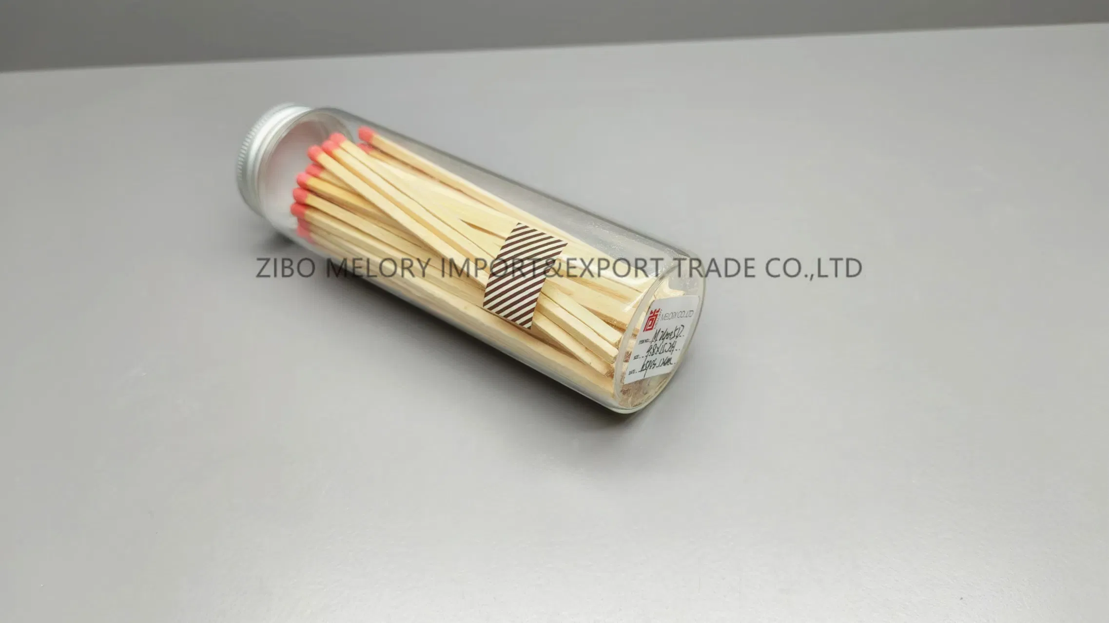 High Quality 12cm safety Matches in Cylinder Glass Jar