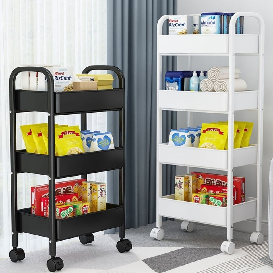 Multi-Layer Trolley Food Racks Household Mobile Racks Kitchen Multi-Functional Storage Racks