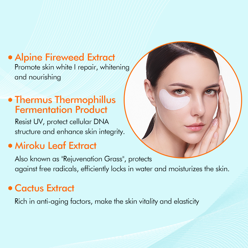 OEM/ODM Cosmetic Hydration Skin Care Reduces Dark Circles & Puffiness Nourishing and Brightening Eye Sheet Mask