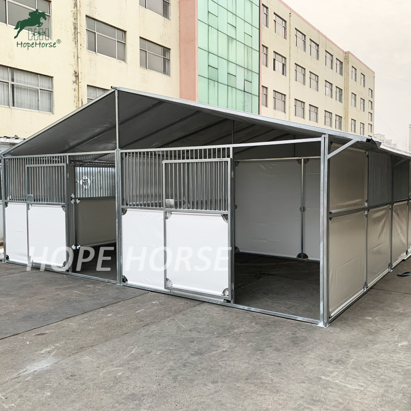 Steel Structure with PVC Panel Outdoor Shelter Horse Stall Horses Stable for Sales
