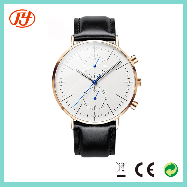 Wholesale Custom Logo Waterproof Chrono Japan Quartz Leather Watch