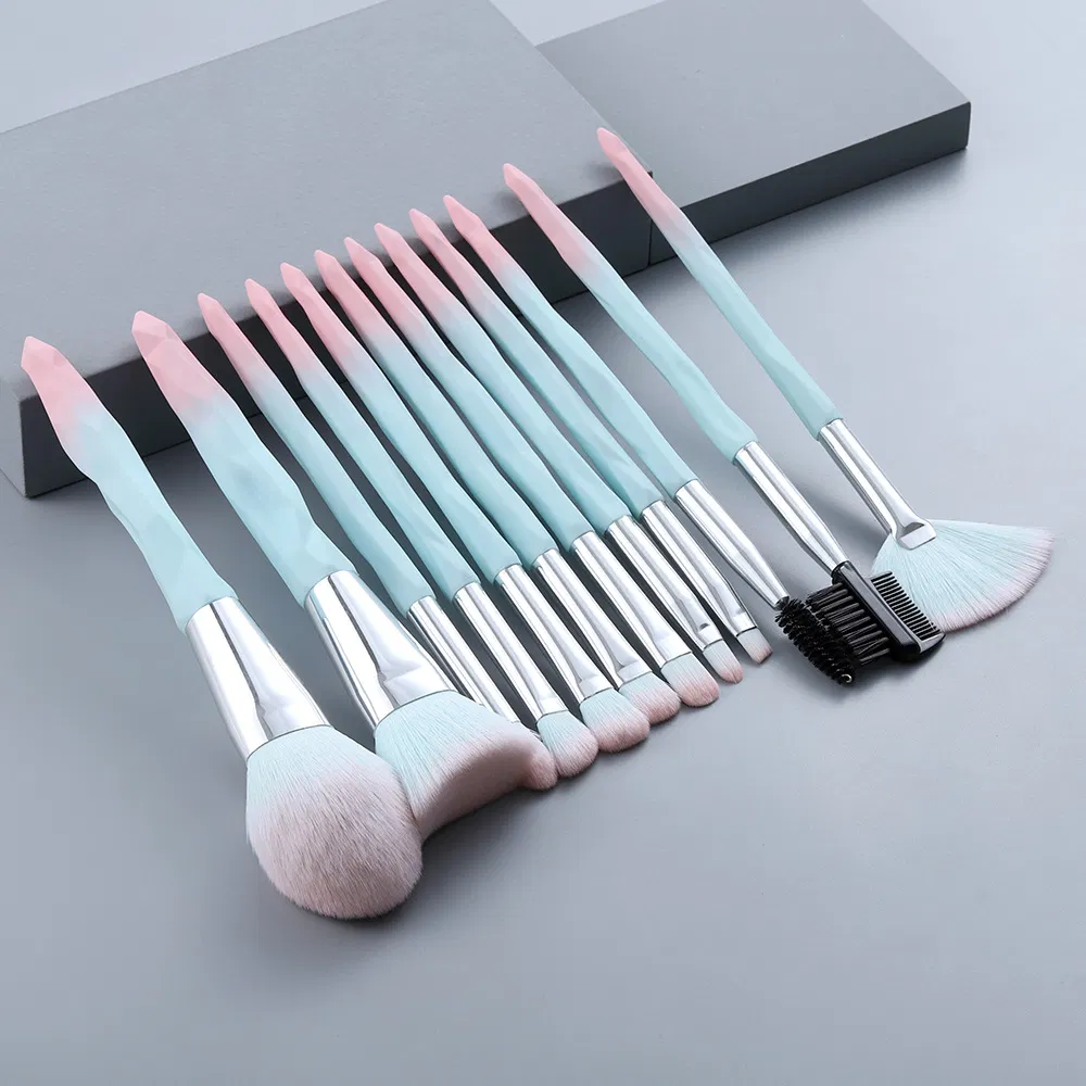 11PCS ABS Plastic Handle Fashion Makeup Brushes Set Foundation Brushes