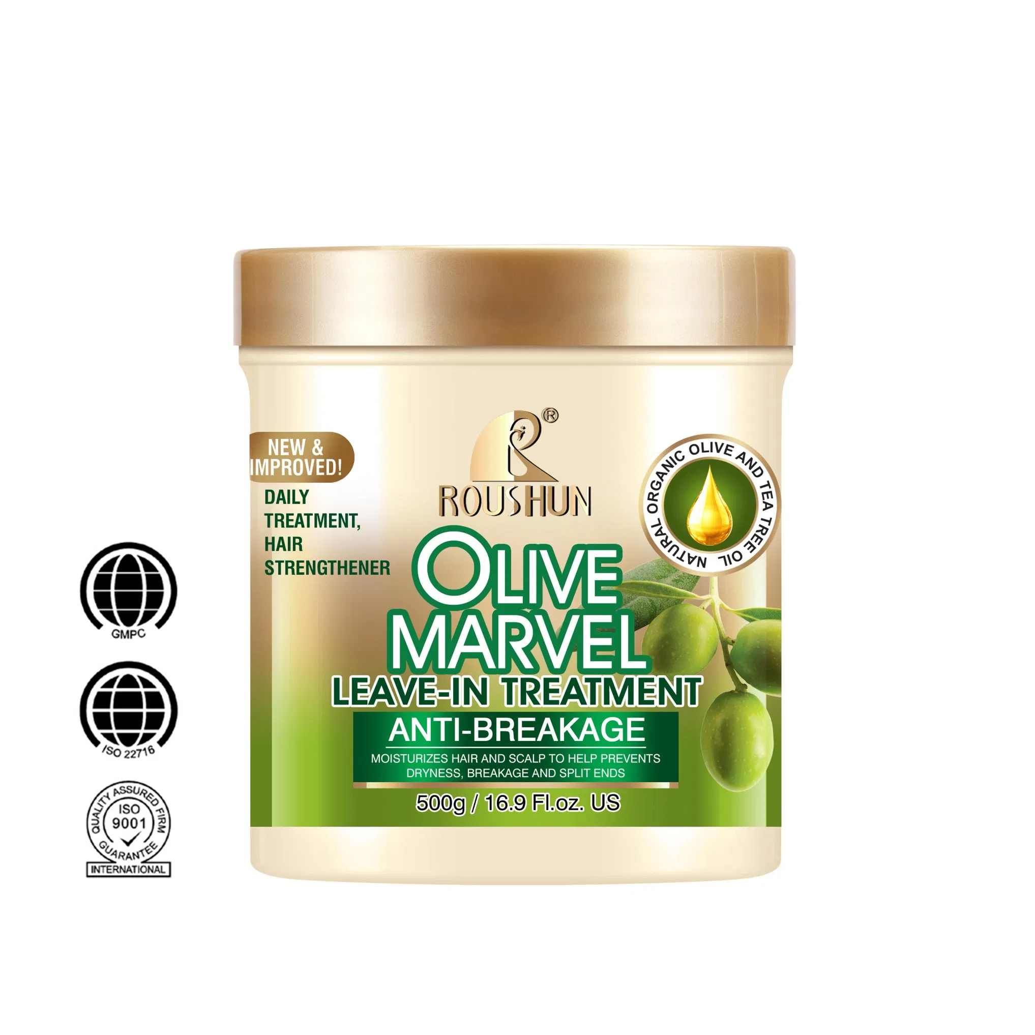 Olive Hair Treatment Hair Therapy Hair Care Smooth Private Label Roushun 500g