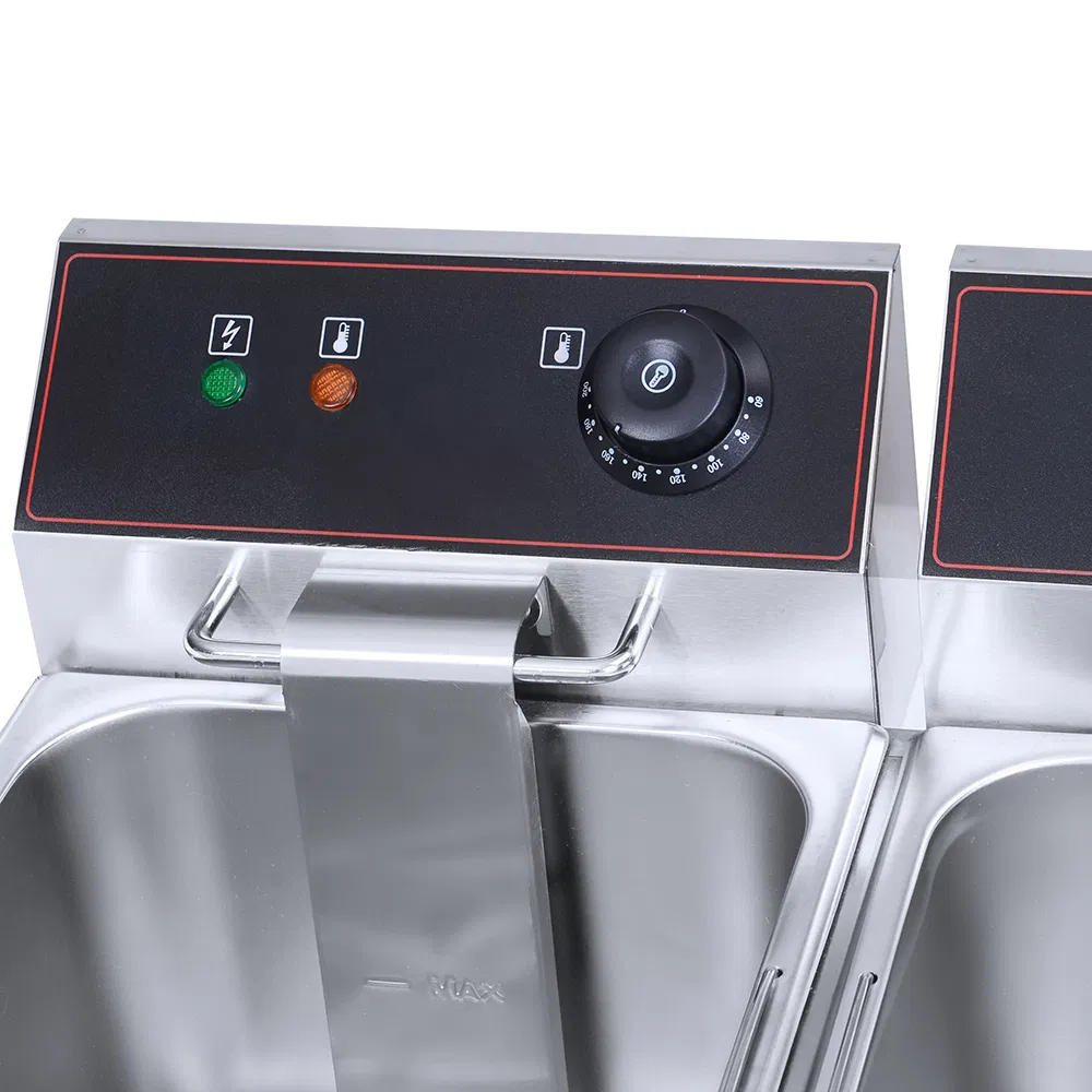 Table Top Commercial Electric 2-Tank 2-Basket Deep Fryer