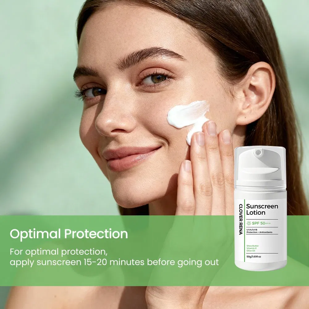 Sunscreen SPF 50 Moisturizing Texture Certified Sun Protection Water-Resistant Natural Organic Sunscreen