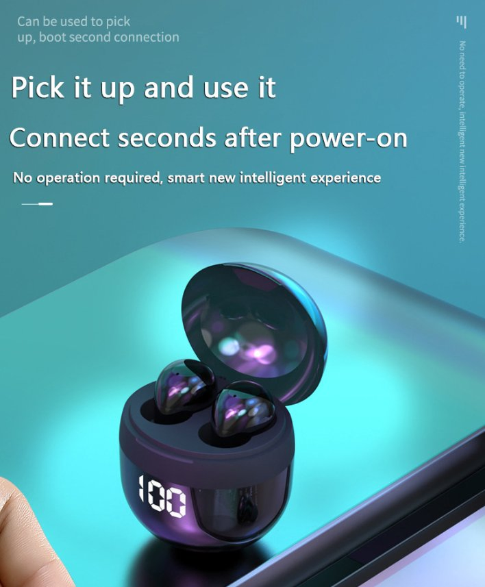 Гарнитура Bluetooth с дисплеем заряда, черная