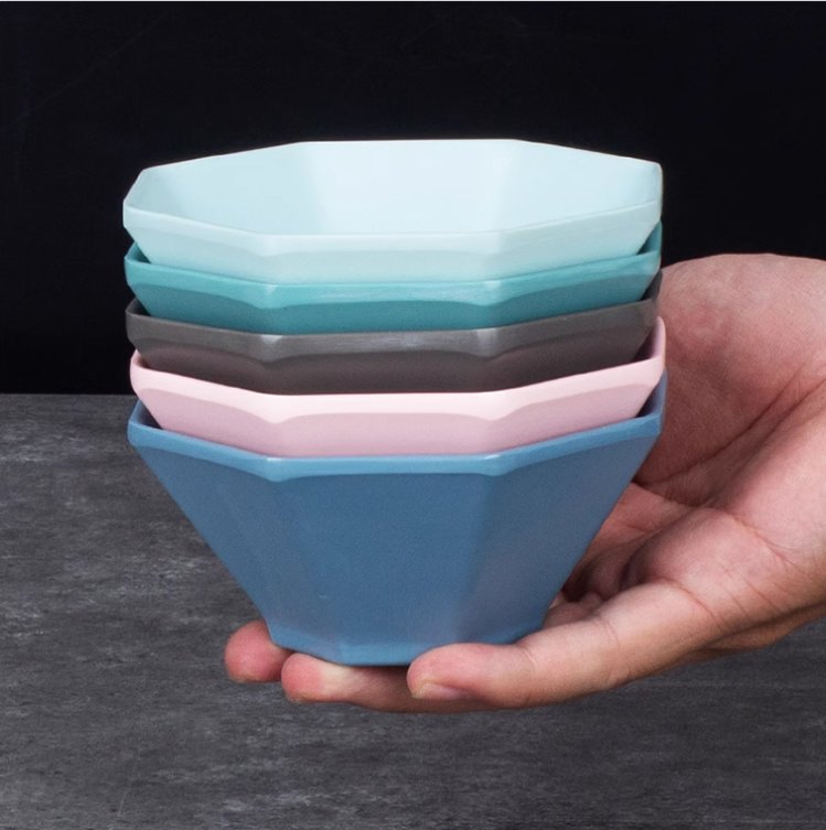 Colorful Melamine Dessert Bowls with Custom Logo Design