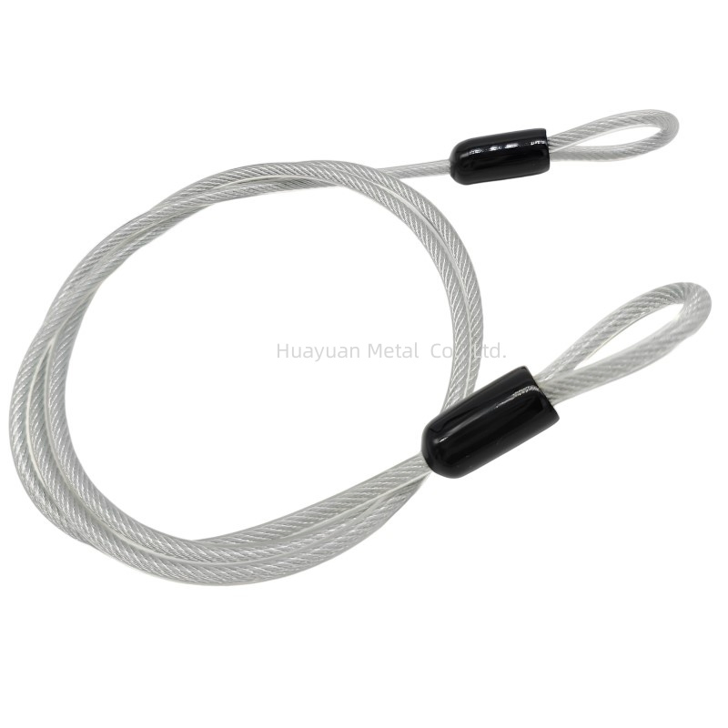 Стальной плетеный трос с защитным покрытием, двойная петля