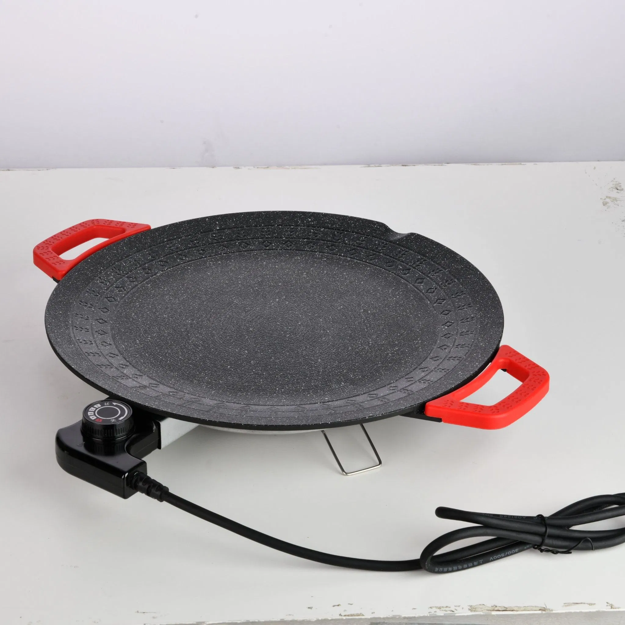 BBQ Grill Pan Korean Electric Grill Seasoned Cast Aluminium Griddle Pan