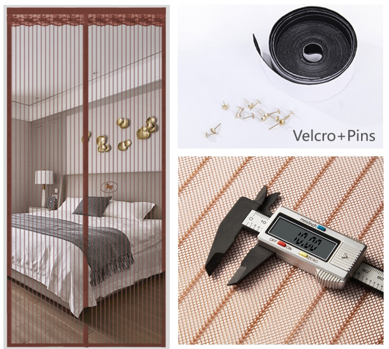 Magnetic Screen Door Heavy Duty Curtain Keeps Bugs out, Frame Hook & Loop, Pet and Kid Friendly