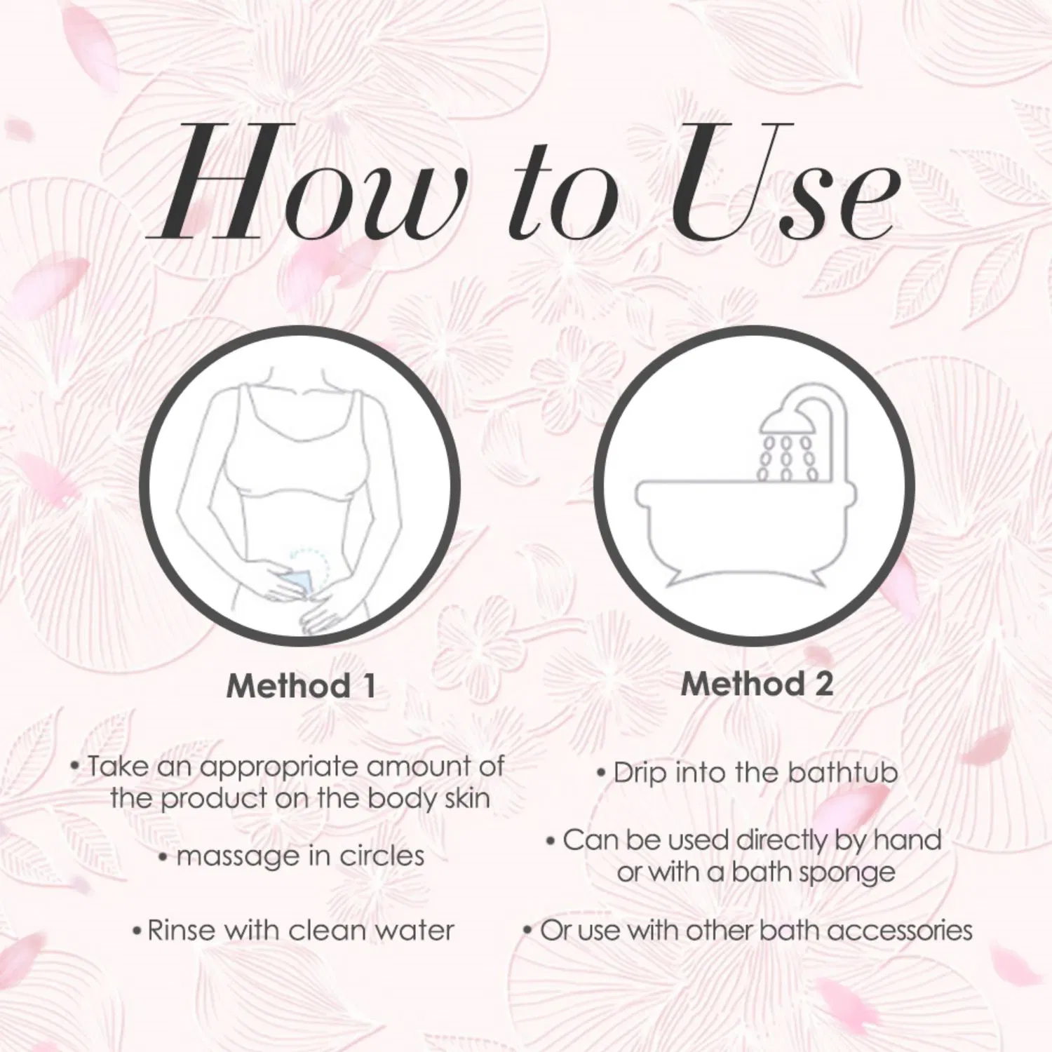 Private Label Nourishing Cleansing Moisturizing Body Care Cherry Blossoms Shower Gel