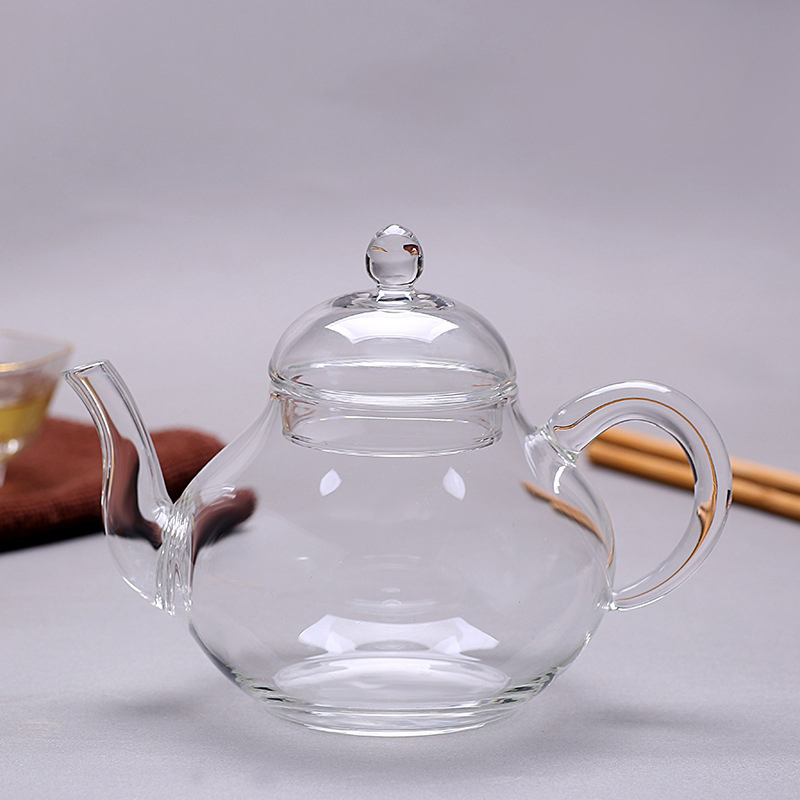 Glass Teapot Set with Infuser Borosilicate Glass Clear Teapot Tea Set Warmer Infuser Double Wall Cups Glass Teapot Sets