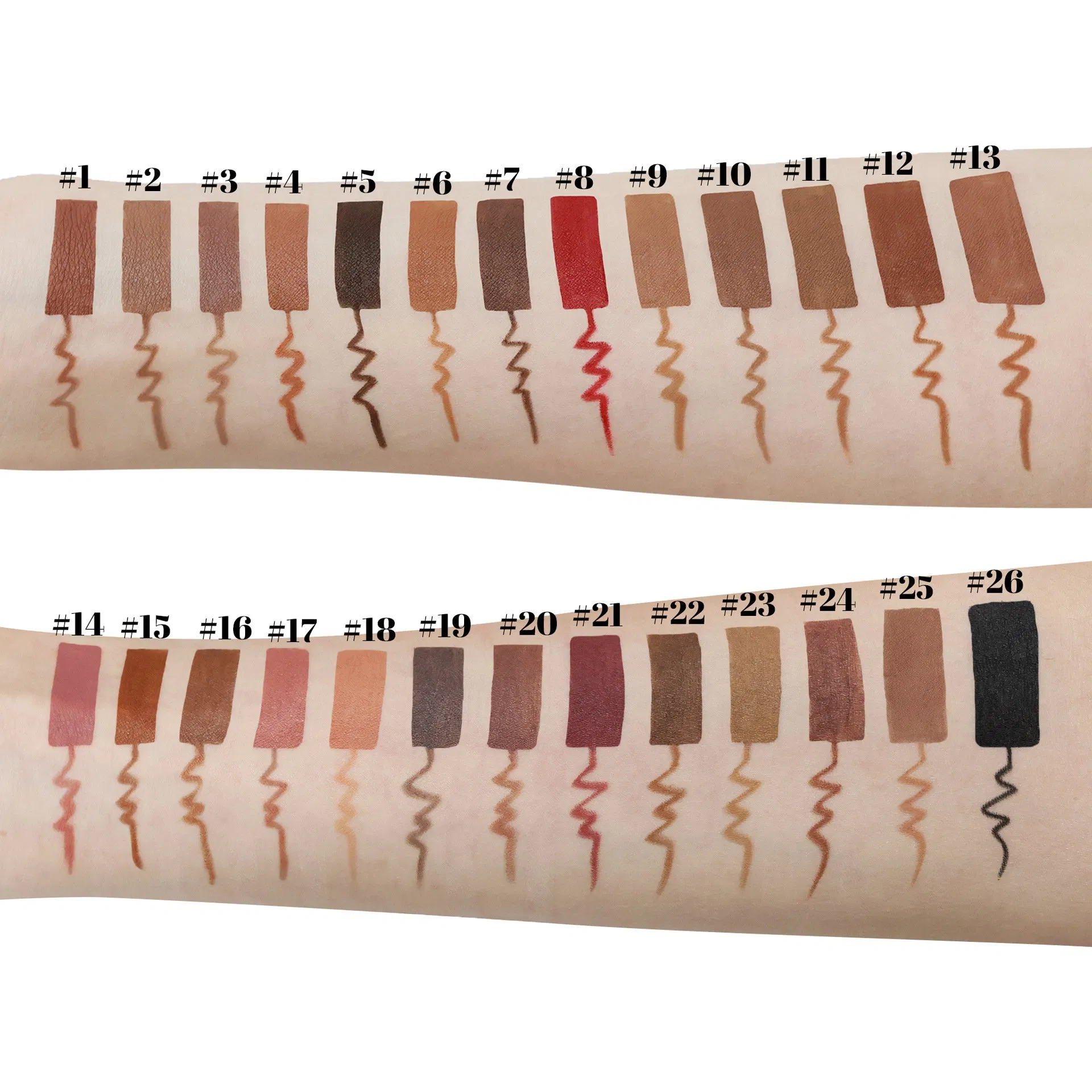 24 Colors Waterproof High Pigment Pink Brown Lip Liner Matte Lipliner Pencil
