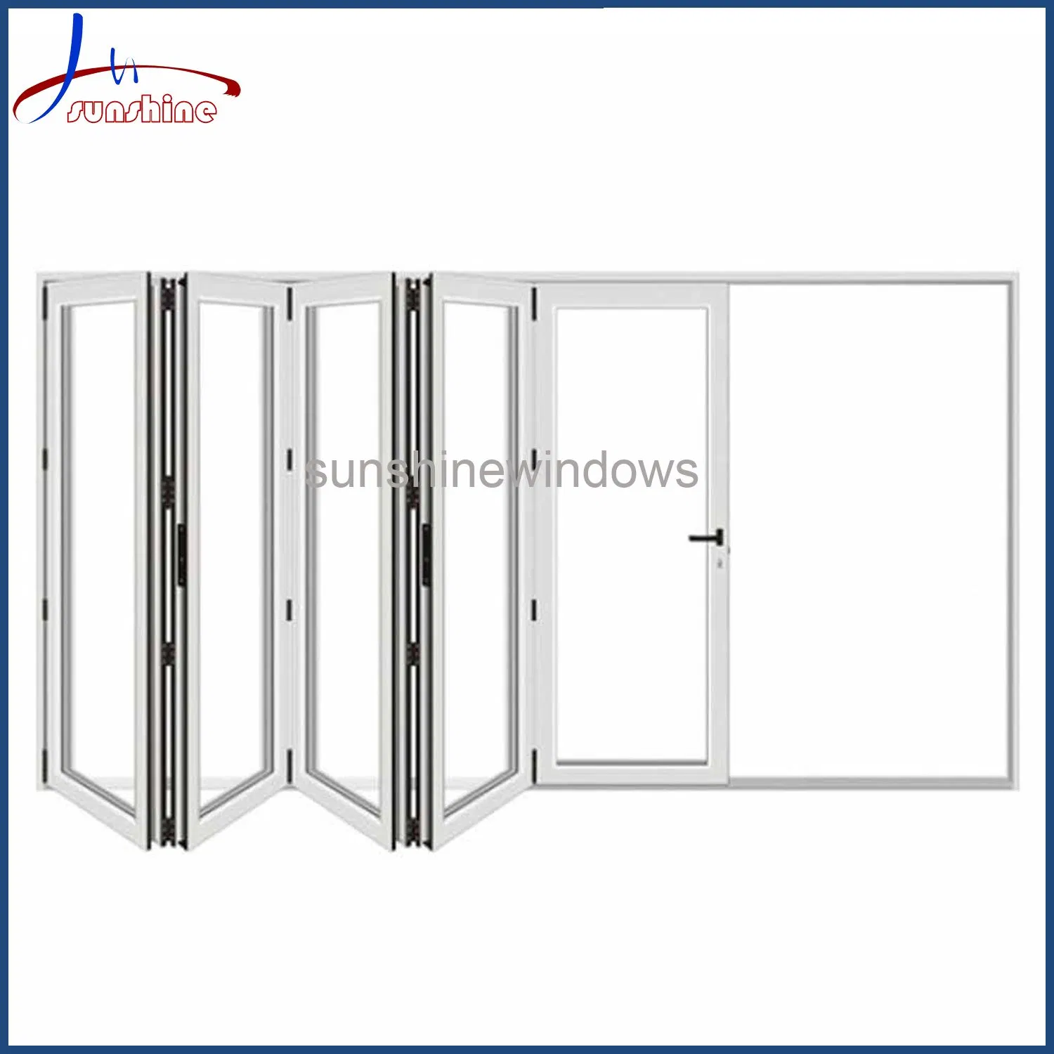 Звукоизоляционная UPVC складная дверь для виллы