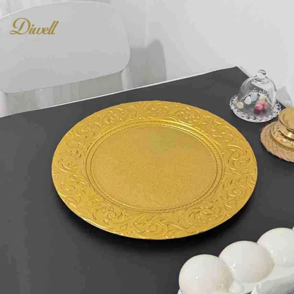Wholesale 13 Inches Gold Charger Plates for Wedding Event