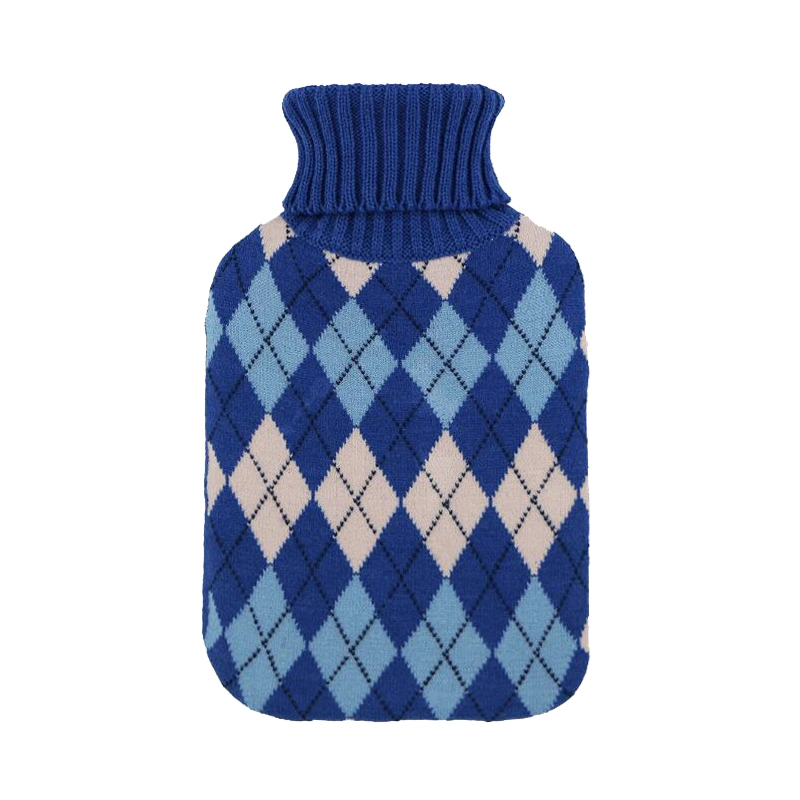 Fashion Winter Cute Cartoon Jacquard Durable Removable Plain Knit Hot Water Bag Bottle Cover