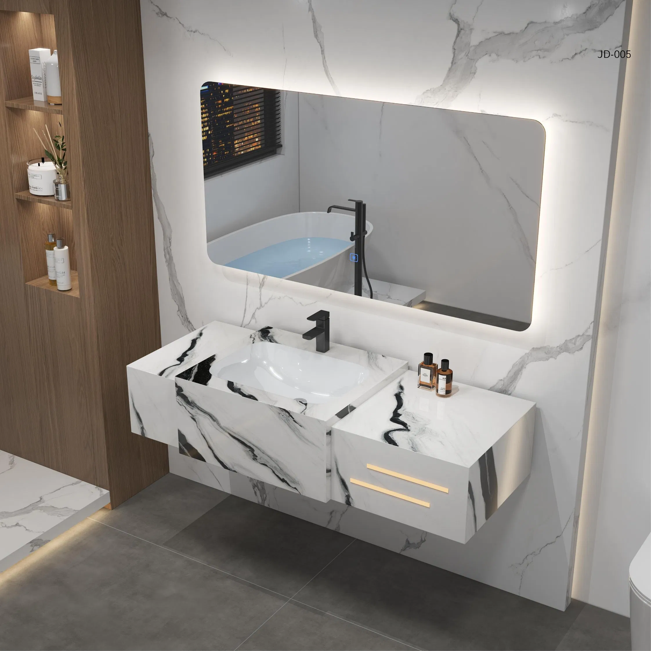 Ceramic Wash Kitchen Table Top Wall Hung Art Square Waste Basin