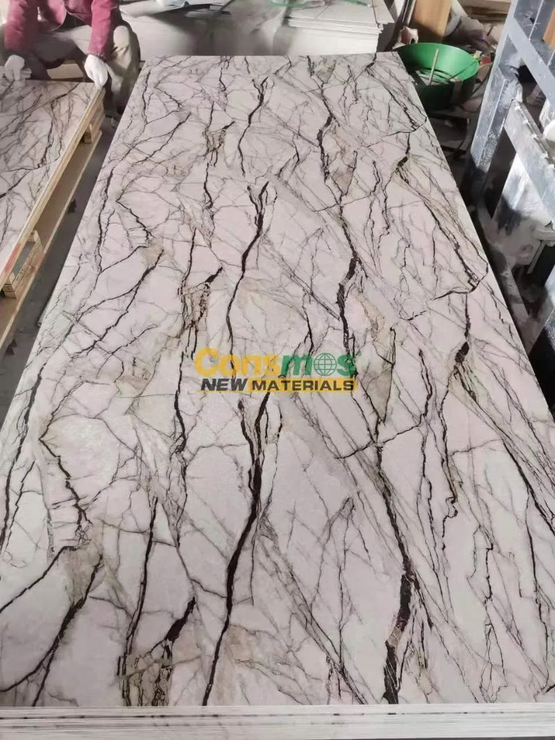High Gloss Wall Decoration UV PVC Marble Sheet Wall Panel for Bathroom