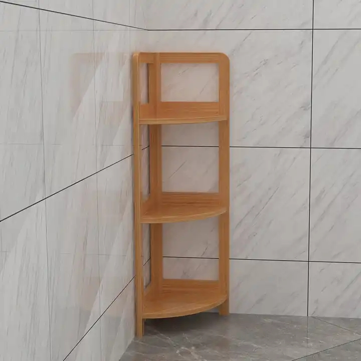 Bamboo Bathroom Organizer Shelf and Kitchen Space Saver