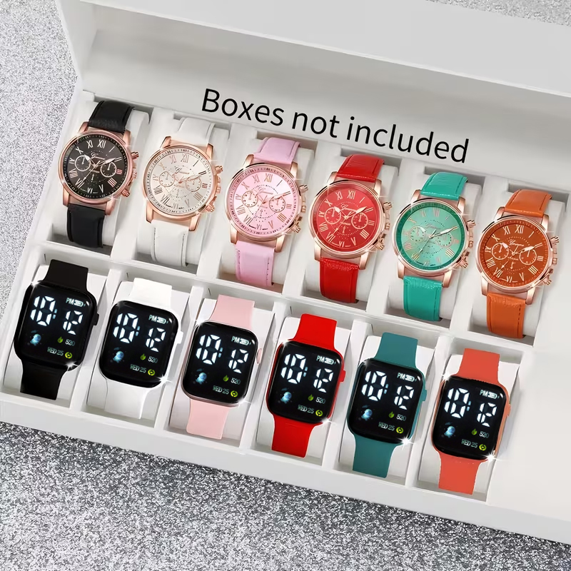 12 Piece Watch Set Gift Women Quartz Watch Cute Girl