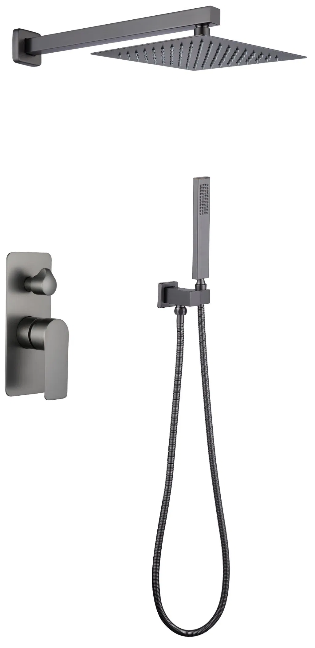 Bathrooms Brushed Gold, Brushed Gun Metal, Plated Matt Black Concealed Shower Mixer Set
