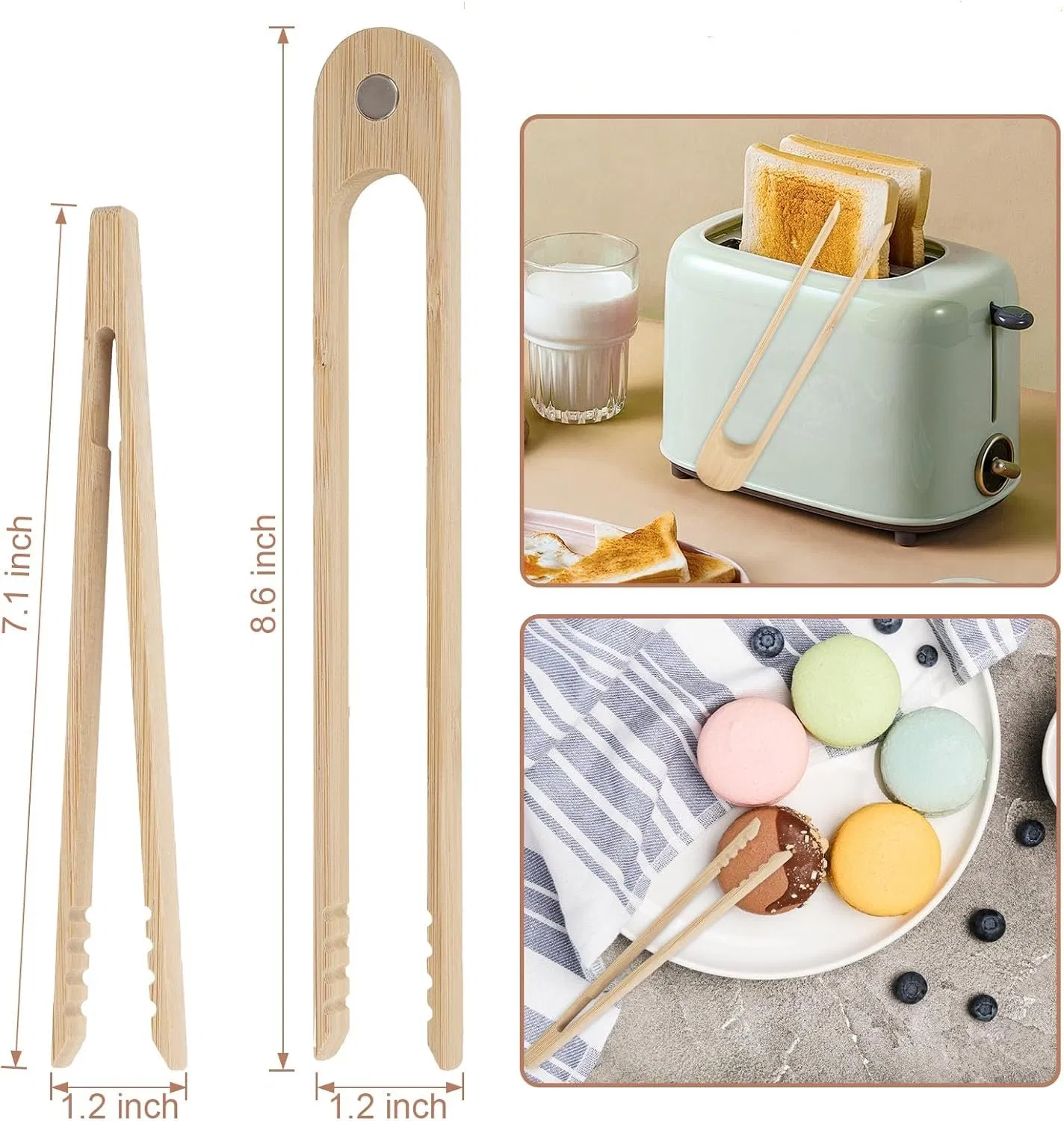 Wooden Clip for Bamboo Kitchen Tool Toaster