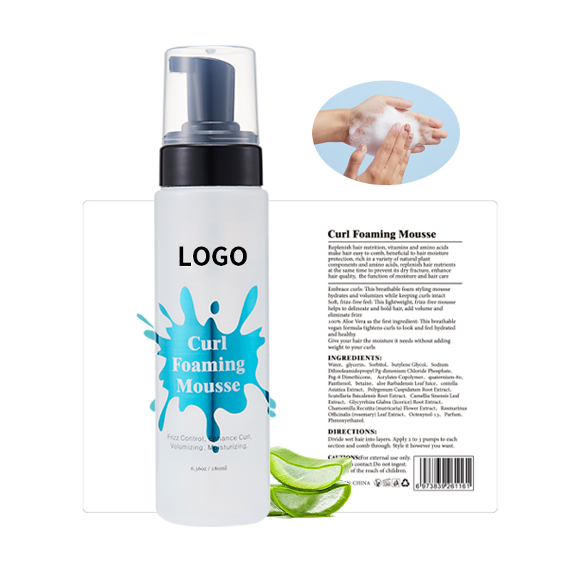 OEM Private Labeling Frizzy Curl Braid Natural Strong Hold Hair Mousse Styling Foam