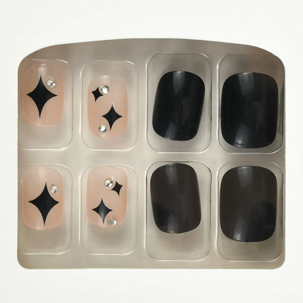 Handmade ABS Full Cover False Nail Kit Artificial Fake Press on Nails Art Set with Customized Box Packaging