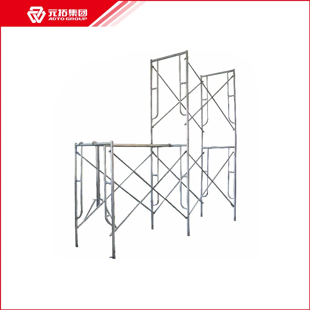 Pre Galvanized Steel Tubular Scaffold Cross Brace Ladder H Type Frame Building Scaffolding for Construction