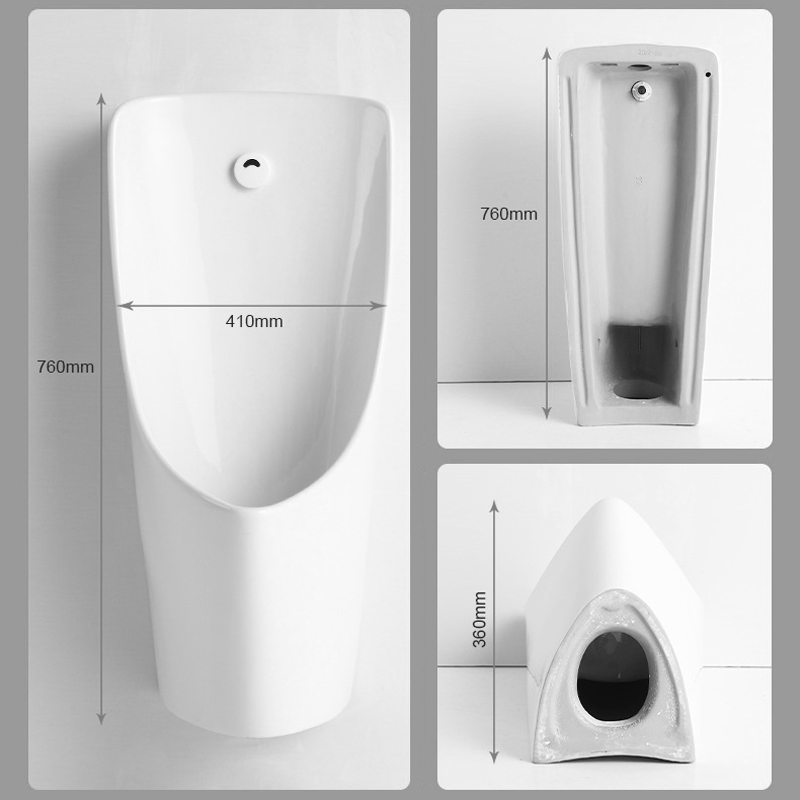 Simple Ceramic Wall Mounted Sensor Ceramic Urinal Modern Bathroom Wc Male Urinals
