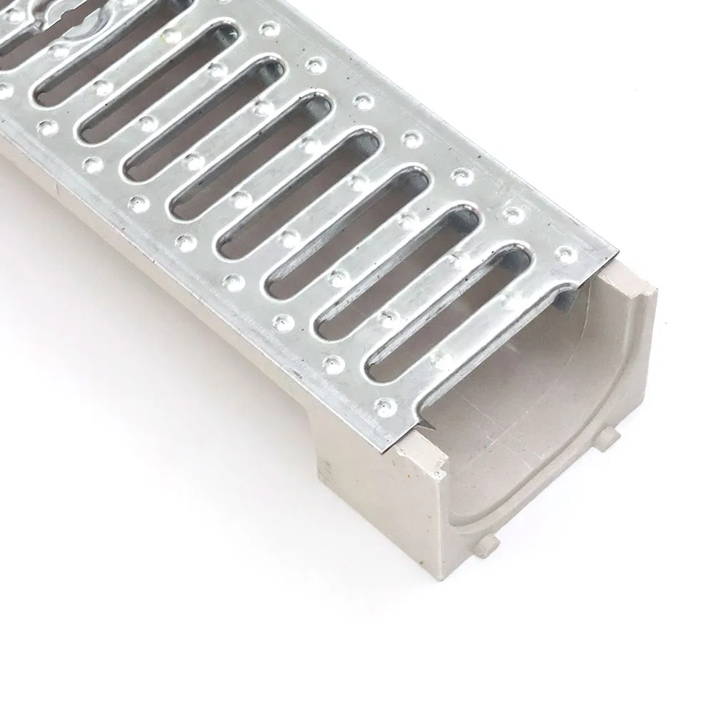 Trench Drain System Stainless Steel Grae Resin U Tunnel for Garden, Driveway, Yard