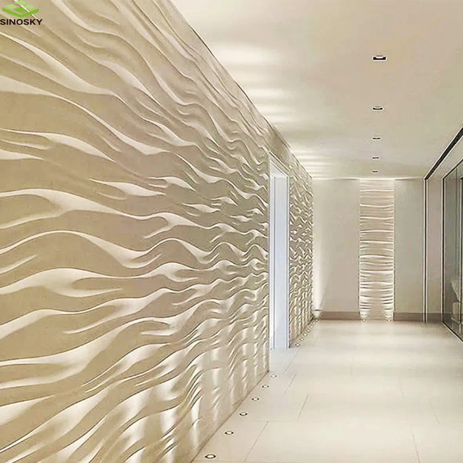 Wave-Shaped Corrugated 3D Pet Acoustic Panel