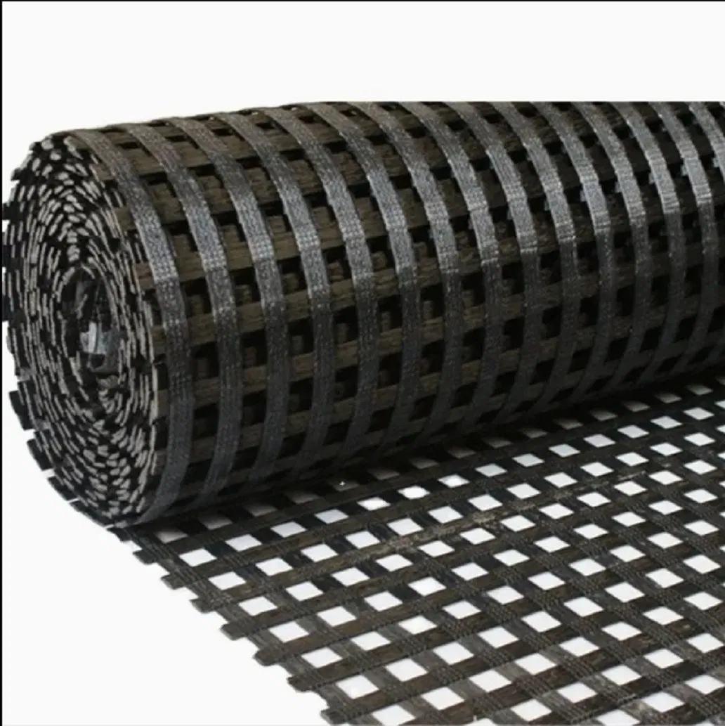80-80kN Pet Black Polyester Biaxial Geogrid for Road Construction