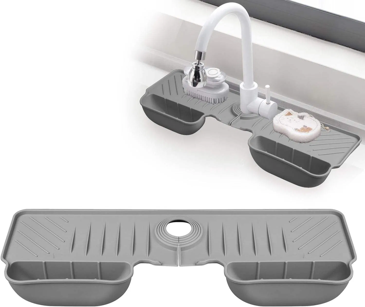 Silicon Faucet Sink Clear Water Catcher Protector Mat