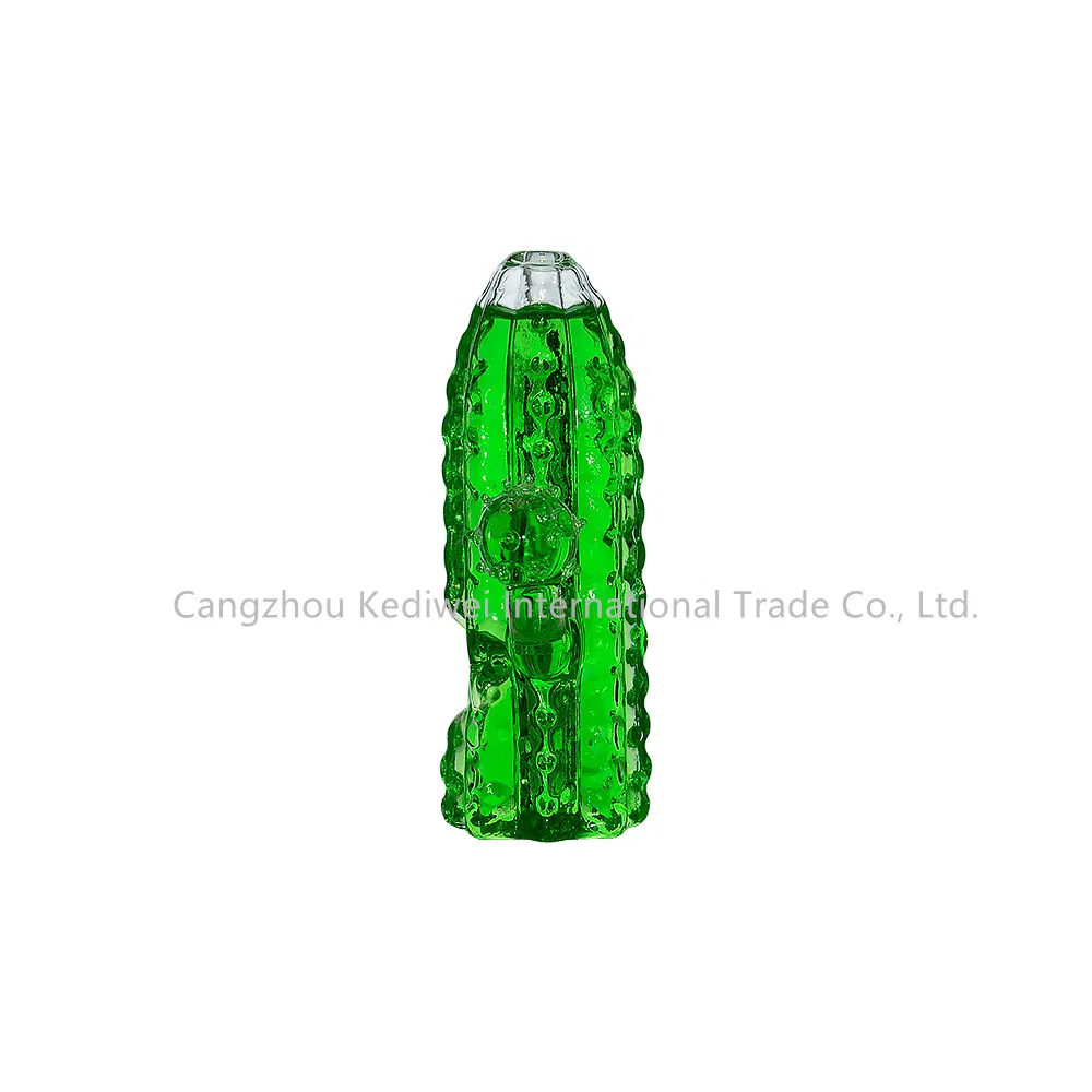Wholesale Glycerin Cactus Design Glass Hand Pipe Smoking Pipe Oil Burner